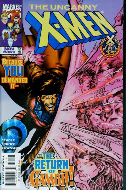 Couverture de UNCANNY X-MEN (1963) #361 - par Adam Kubert - lecubeacomics.com