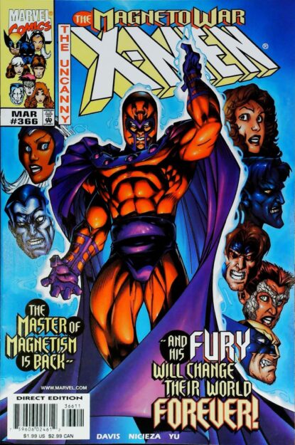 Couverture de UNCANNY X-MEN (1963) #366 - par Brandon Peterson - lecubeacomics.com