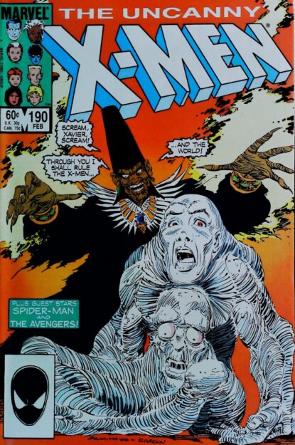 Couverture de UNCANNY X-MEN (1963) #190 - par John Romita Jr. - lecubeacomics.com