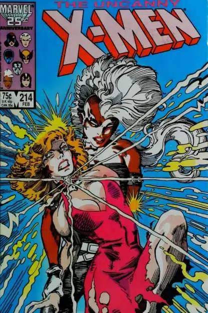 Couverture de UNCANNY X-MEN (1963) #214 - par Art Adams - lecubeacomics.com
