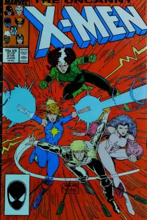 Couverture de UNCANNY X-MEN (1963) #218 - par Art Adams - lecubeacomics.com
