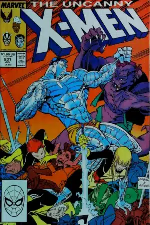 Couverture de UNCANNY X-MEN (1963) #231 - par Rick Leonardi - lecubeacomics.com