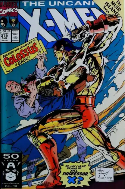 UNCANNY X-MEN (1963) #279 - Marvel - lecubeacomics.com Couverture de UNCANNY X-MEN (1963) #279 - par Andy Kubert - lecubeacomics.com