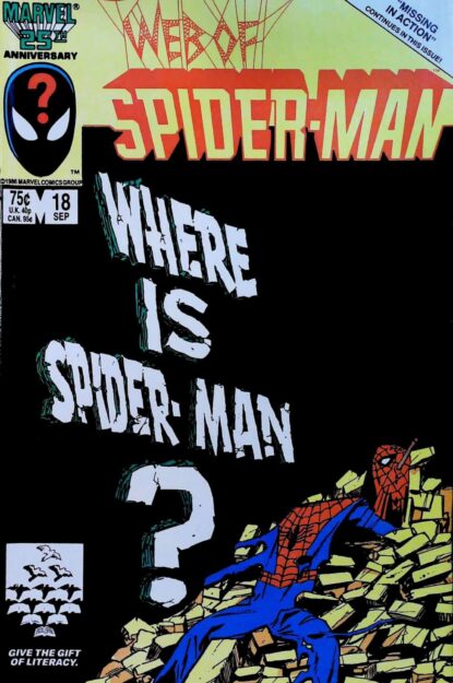 Couverture de WEB OF SPIDER-MAN (1985) #18 - par Mark Beachum - lecubeacomics.com