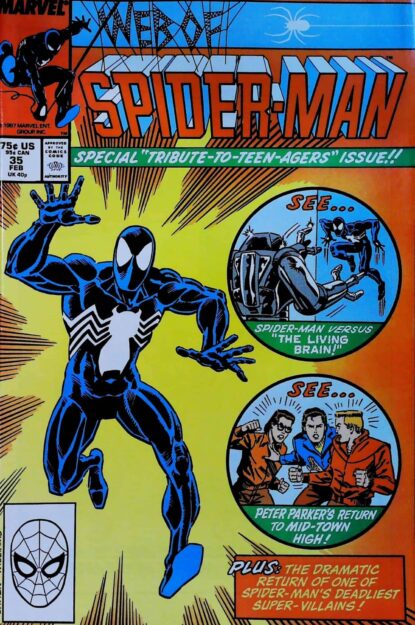 Couverture de WEB OF SPIDER-MAN (1985) #35 - par Alex Saviuk - lecubeacomics.com