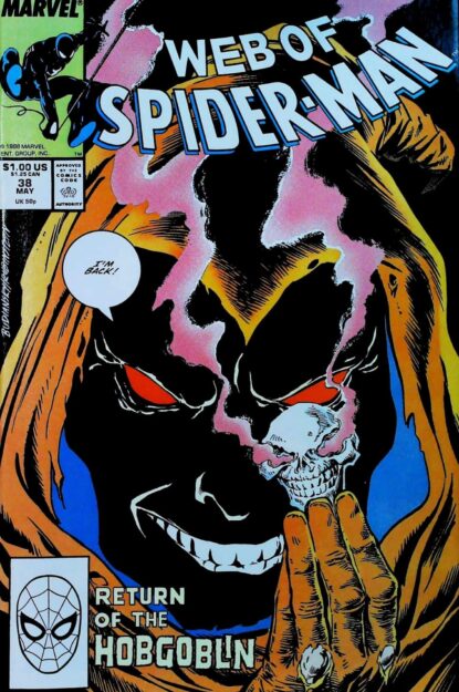 Couverture de WEB OF SPIDER-MAN (1985) #38 - par Joe Rubinstein - lecubeacomics.com