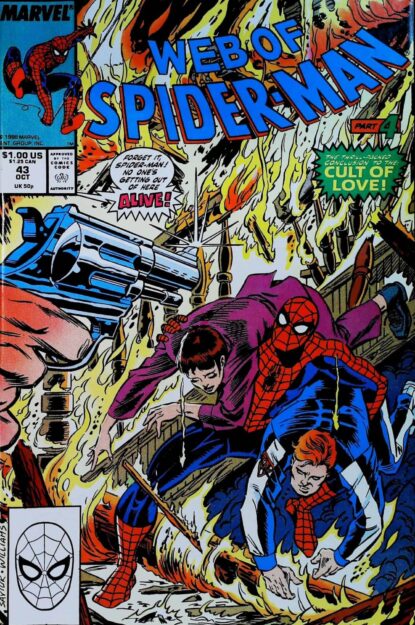 Couverture de WEB OF SPIDER-MAN (1985) #43 - par Alex Saviuk - lecubeacomics.com