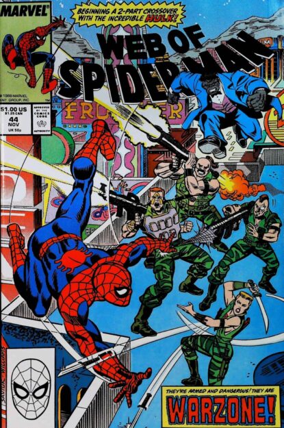 Couverture de WEB OF SPIDER-MAN (1985) #44 - par Keith Williams - lecubeacomics.com