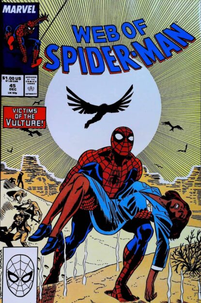 Couverture de WEB OF SPIDER-MAN (1985) #45 - par Alex Saviuk - lecubeacomics.com