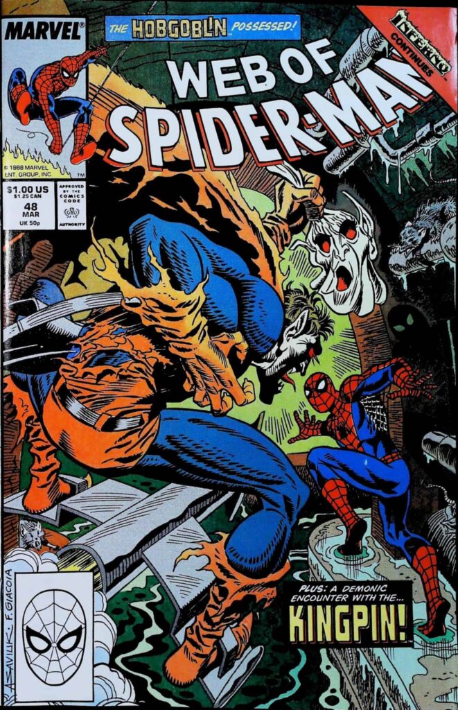 Web Of Spider-Man #48, vue de l'exemplaire