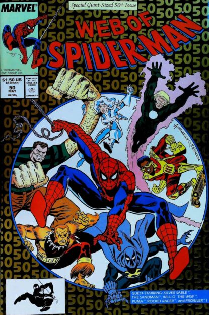 Couverture de WEB OF SPIDER-MAN (1985) #50 - par Alex Saviuk - lecubeacomics.com