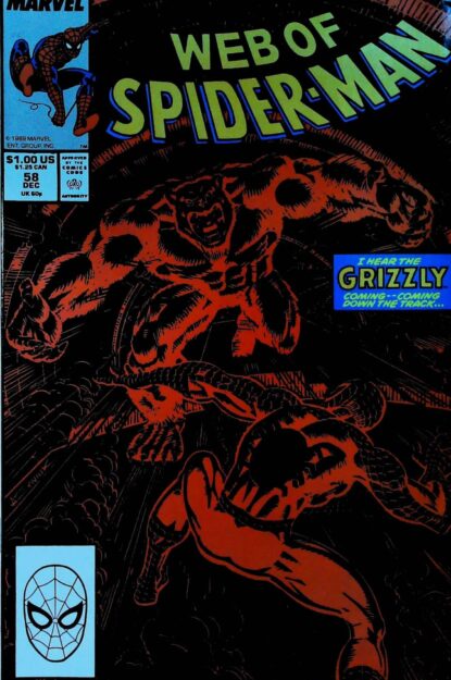 Couverture de WEB OF SPIDER-MAN (1985) #58 - par Alex Saviuk - lecubeacomics.com