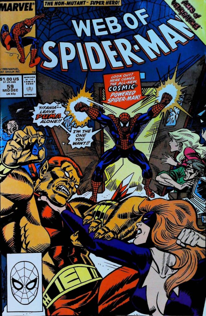 Web Of Spider-Man #59, vue de l'exemplaire