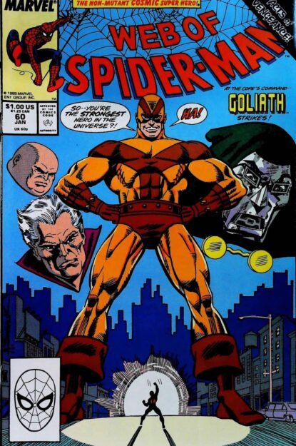 Couverture de WEB OF SPIDER-MAN (1985) #60 - par Alex Saviuk - lecubeacomics.com