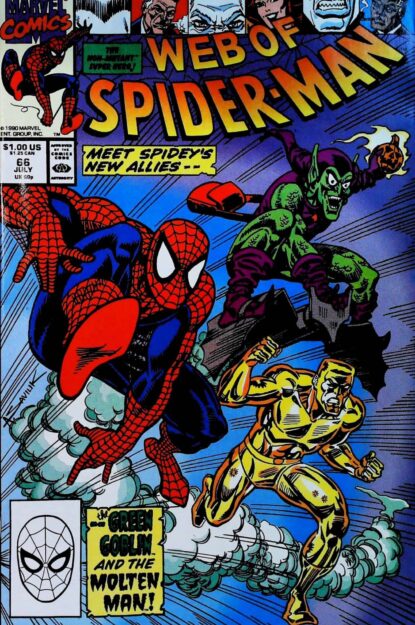Couverture de WEB OF SPIDER-MAN (1985) #66 - par Alex Saviuk - lecubeacomics.com