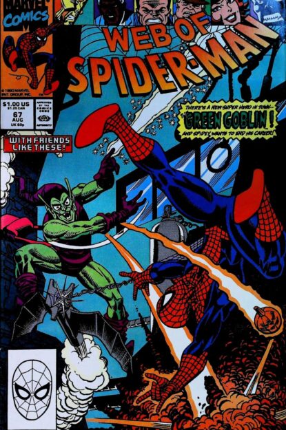 Couverture de WEB OF SPIDER-MAN (1985) #67 - par Alex Saviuk - lecubeacomics.com