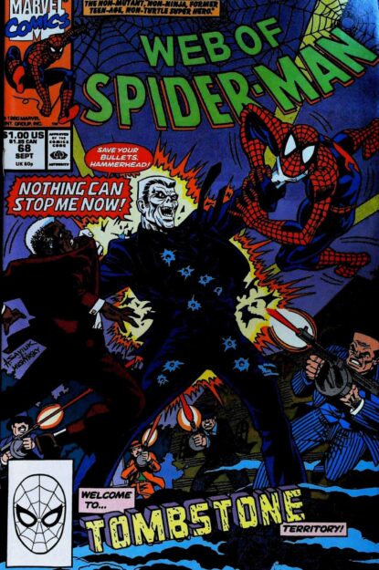 Couverture de WEB OF SPIDER-MAN (1985) #68 - par Alex Saviuk - lecubeacomics.com