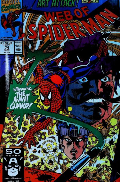 Couverture de WEB OF SPIDER-MAN (1985) #74 - par Alex Saviuk - lecubeacomics.com