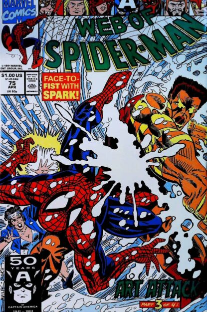 Couverture de WEB OF SPIDER-MAN (1985) #75 - par Alex Saviuk - lecubeacomics.com
