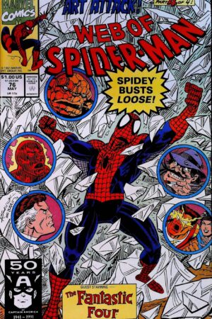 Couverture de WEB OF SPIDER-MAN (1985) #76 - par Alex Saviuk - lecubeacomics.com