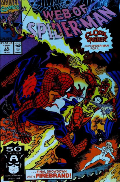 Couverture de WEB OF SPIDER-MAN (1985) #78 - par Alex Saviuk - lecubeacomics.com