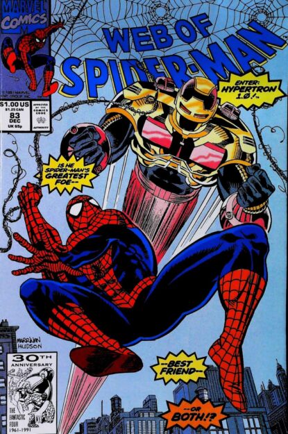 Couverture de WEB OF SPIDER-MAN (1985) #83 - par Chris Marrinan - lecubeacomics.com
