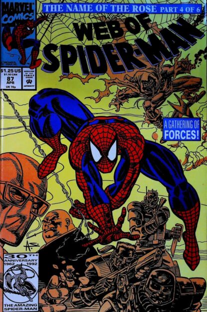 Couverture de WEB OF SPIDER-MAN (1985) #87 - par Alex Saviuk - lecubeacomics.com