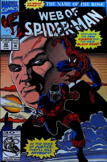 Couverture de WEB OF SPIDER-MAN (1985) #89 - par Alex Saviuk - lecubeacomics.com
