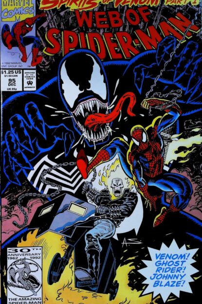 Couverture de WEB OF SPIDER-MAN (1985) #95 - par Alex Saviuk - lecubeacomics.com