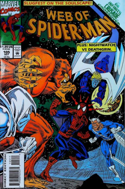 Couverture de WEB OF SPIDER-MAN (1985) #105 - par Alex Saviuk - lecubeacomics.com