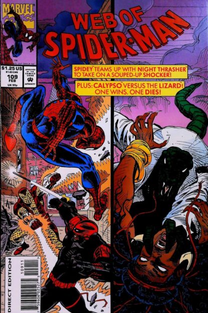 Couverture de WEB OF SPIDER-MAN (1985) #109 - par Alex Saviuk - lecubeacomics.com