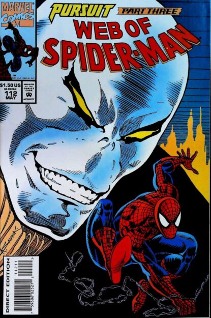 Couverture de WEB OF SPIDER-MAN (1985) #112 - par Alex Saviuk - lecubeacomics.com