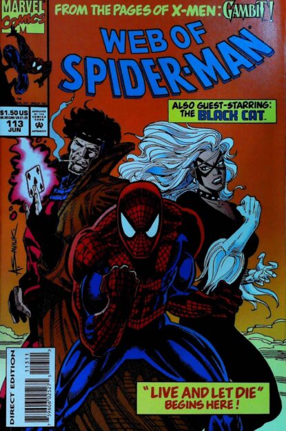Couverture de WEB OF SPIDER-MAN (1985) #113 - par Alex Saviuk - lecubeacomics.com