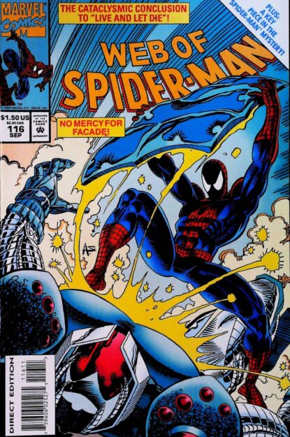 Couverture de WEB OF SPIDER-MAN (1985) #116 - par Alex Saviuk - lecubeacomics.com