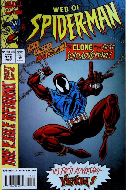 Couverture de WEB OF SPIDER-MAN (1985) #118 - par Steven Butler - lecubeacomics.com