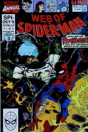 Couverture de WEB OF SPIDER-MAN (1985) ANNUAL #6 - par Erik Larsen - lecubeacomics.com