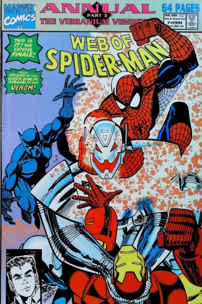 Couverture de WEB OF SPIDER-MAN (1985) ANNUAL #7 - par Erik Larsen - lecubeacomics.com
