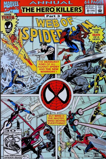 Couverture de WEB OF SPIDER-MAN (1985) ANNUAL #8 - par Chris Marrinan - lecubeacomics.com