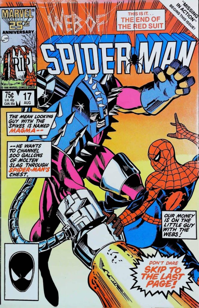 Web Of Spider-Man #17, vue de l'exemplaire