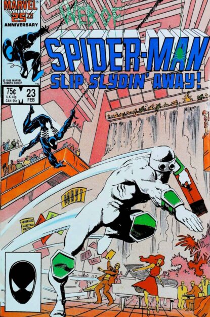 Couverture de WEB OF SPIDER-MAN (1985) #23 - par Kyle Baker - lecubeacomics.com