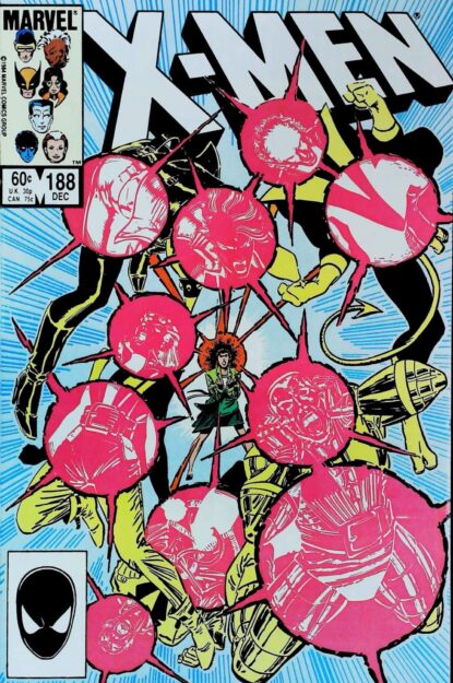 Couverture de UNCANNY X-MEN (1963) #188 - par John Romita Jr. - lecubeacomics.com