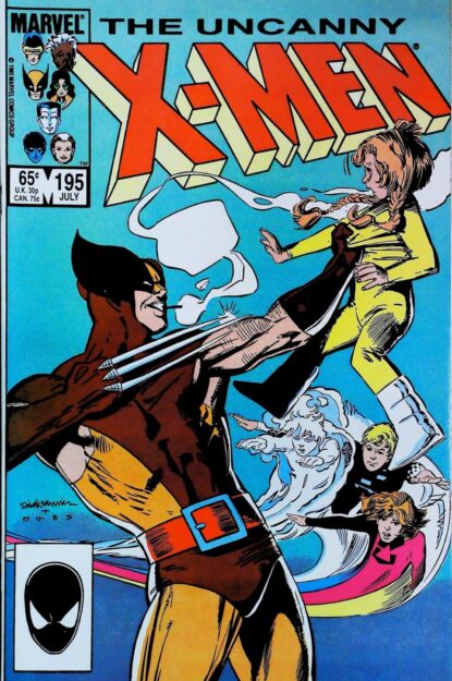 Couverture de UNCANNY X-MEN (1963) #195 - par Bill Sienkiewicz - lecubeacomics.com