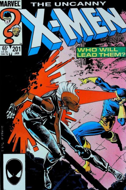 Couverture de UNCANNY X-MEN (1963) #201 - par Rick Leonardi - lecubeacomics.com