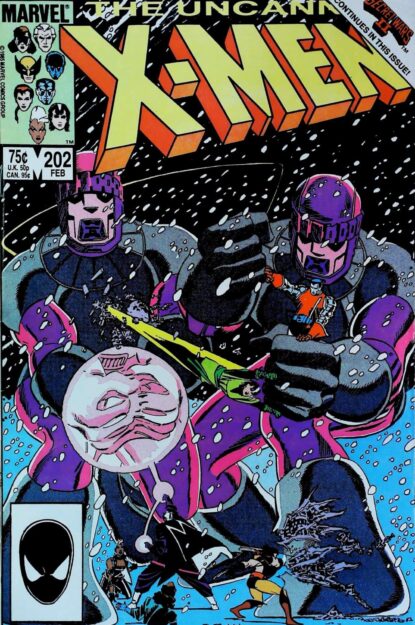 Couverture de UNCANNY X-MEN (1963) #202 - par John Romita Jr. - lecubeacomics.com