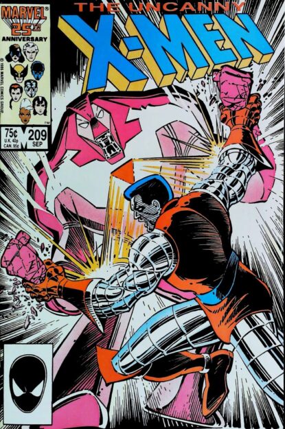 Couverture de UNCANNY X-MEN (1963) #209 - par John Romita Jr. - lecubeacomics.com