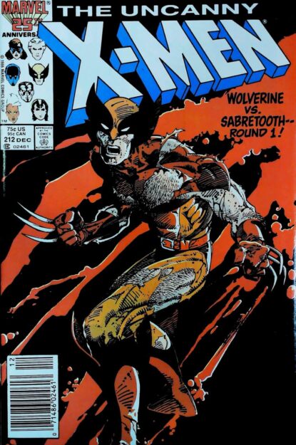 Couverture de UNCANNY X-MEN (1963) #212 - par Barry Windsor-Smith - lecubeacomics.com