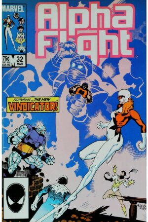 Couverture de ALPHA FLIGHT (1983) #32 - par Mike Mignola - lecubeacomics.com