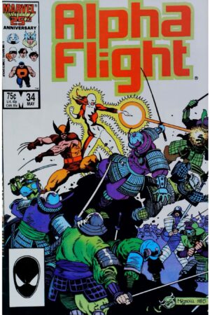 Couverture de ALPHA FLIGHT (1983) #34 - par Mike Mignola - lecubeacomics.com