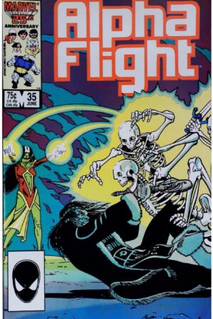 Couverture de ALPHA FLIGHT (1983) #35 - par Mike Mignola - lecubeacomics.com
