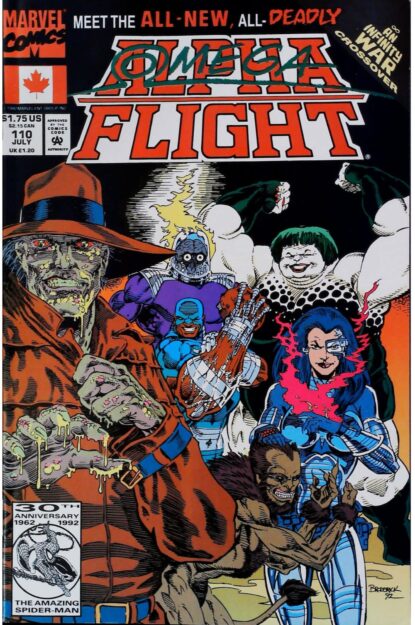 Couverture de ALPHA FLIGHT (1983) #110 - par Pat Broderick - lecubeacomics.com